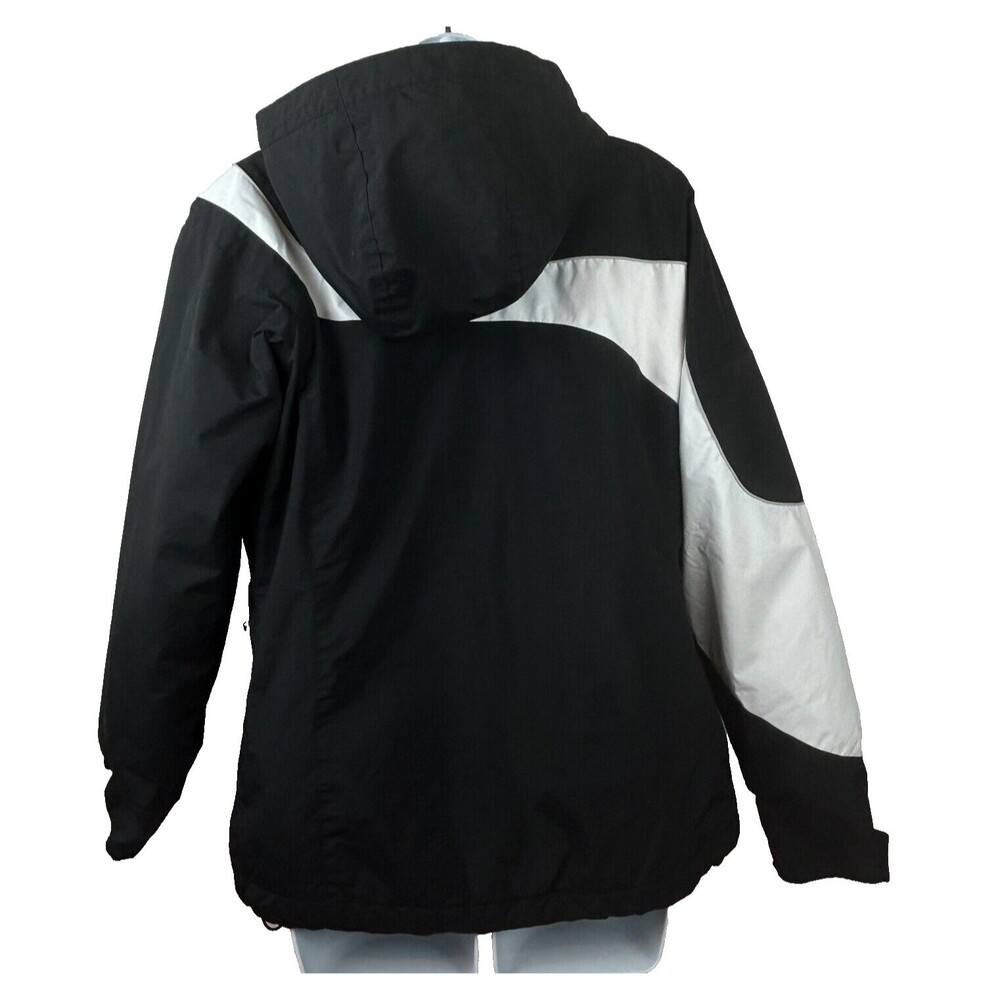 Columbia Black + White Hooded Winter Coat Parka Jacket Size S - Picture 12 of 12